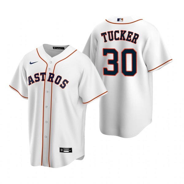 Men's Houston Astros #30 Kyle Tucker White Cool Base Stitched Jersey Men's Houston Astros #30 Kyle Tucker White Cool Base Stitched Jersey
